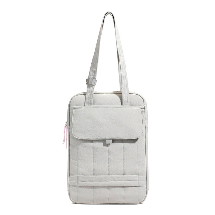 Strukturiertes gestepptes Laptop Tote Bag Karnz