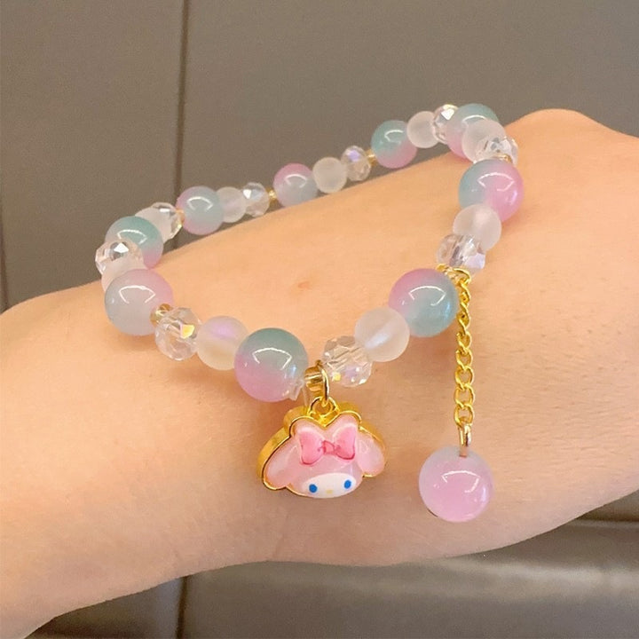 Verspieltes Armband mit Bunten Glasperlen und Anhänger Karnz