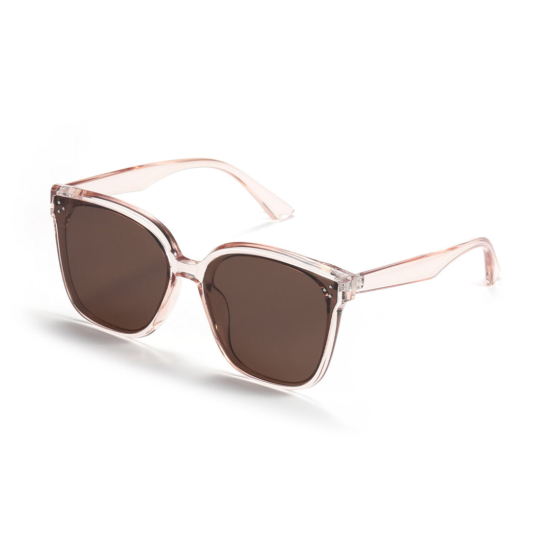 Damen modische Sonnenbrille mit transparentem Akzent Karnz