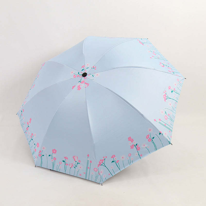 Damen Regenschirm mit floralen Akzenten Karnz