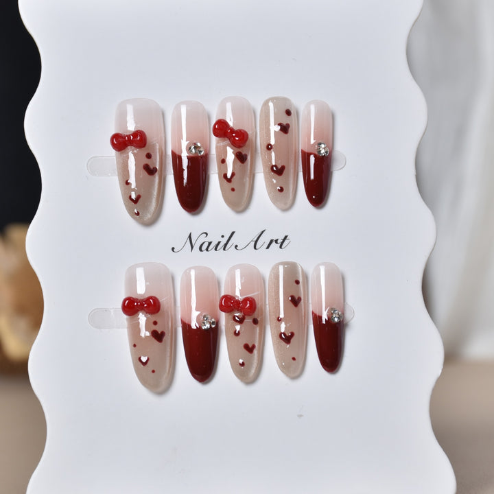 Künstlerisches Press-On Nail Set Karnz
