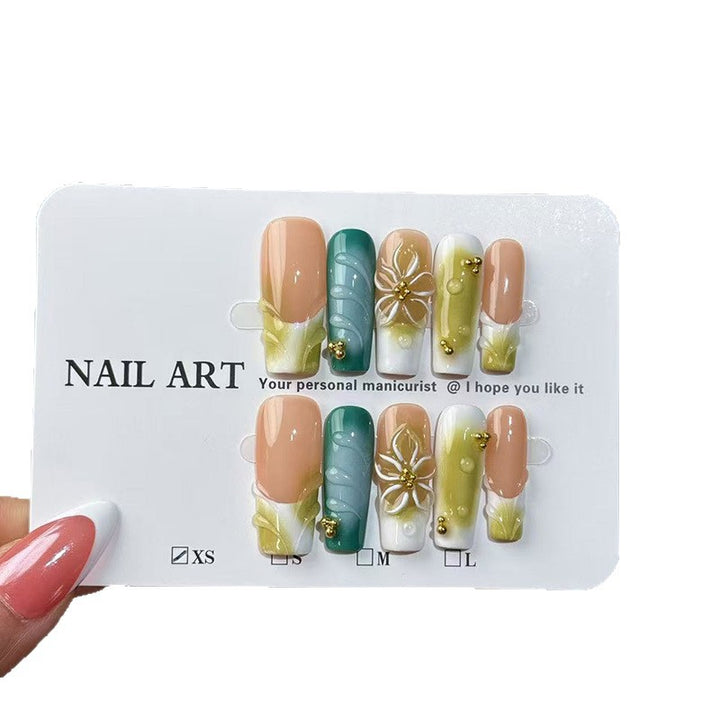 Floral Akzent Press-On Nagelkunst Set
