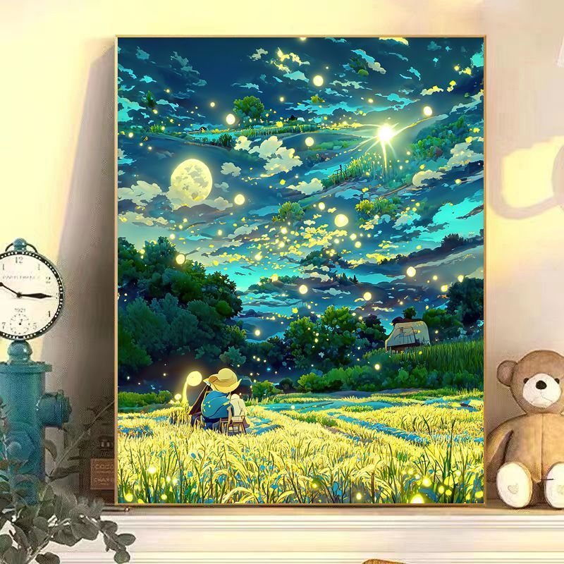 Fesselnde Mondlicht Landschaft Leinwand Kunst Karnz