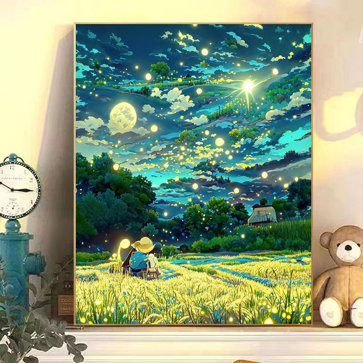Fesselnde Mondlicht Landschaft Leinwand Kunst Karnz