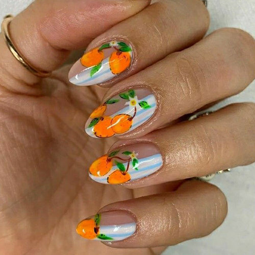 Blumenfrucht-Themen Nagelkunstset