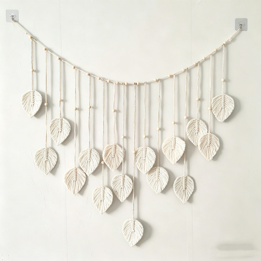 Makramee Blatt Wandbehang