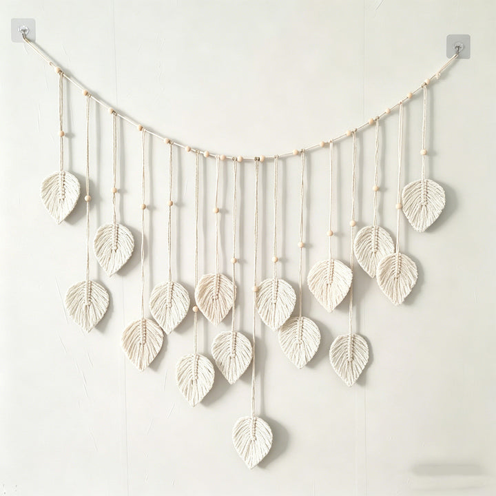 Makramee Blatt Wandbehang