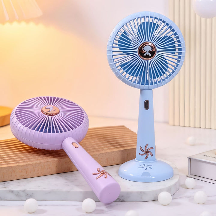 Damen Tragbarer Mini Tischventilator mit USB-Anschluss und leiser Betriebslautstärke Karnz