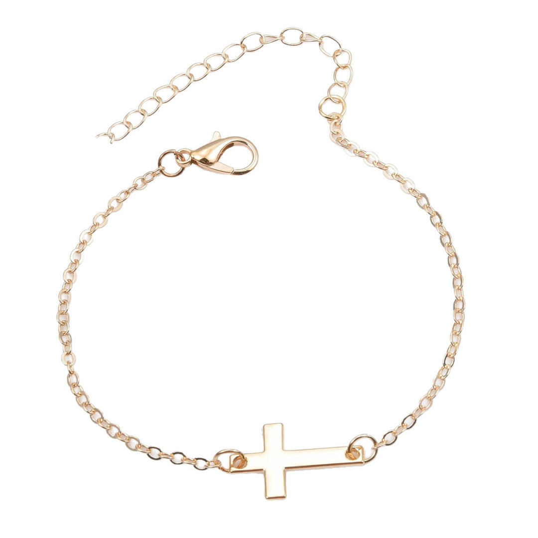 Minimalistische Kreuz Charm Armband Karnz