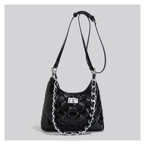 Gepolsterte Schultertasche mit Kettengriffen Karnz