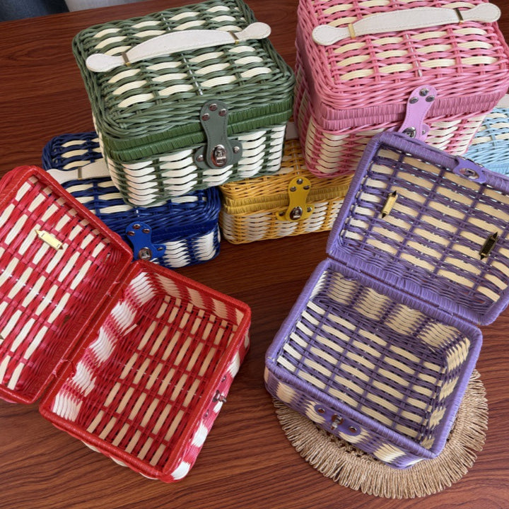 Vintage Picknick Aufbewahrungskorb Karnz