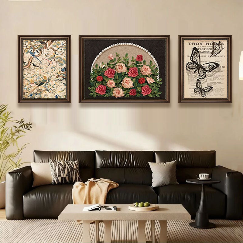 Vintage inspirierte Blumen Wanddekoration