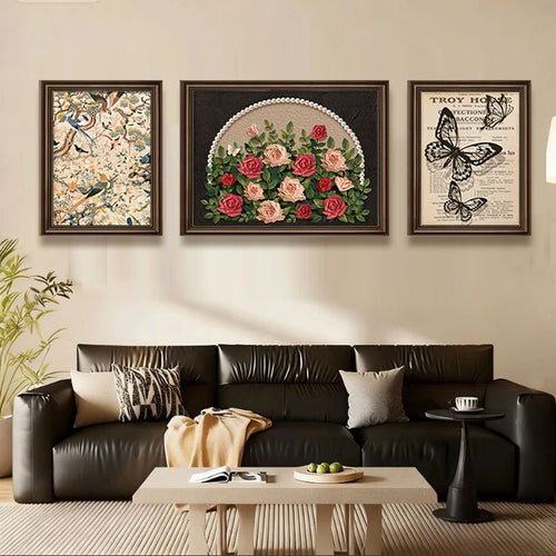 Vintage inspirierte Blumen Wanddekoration