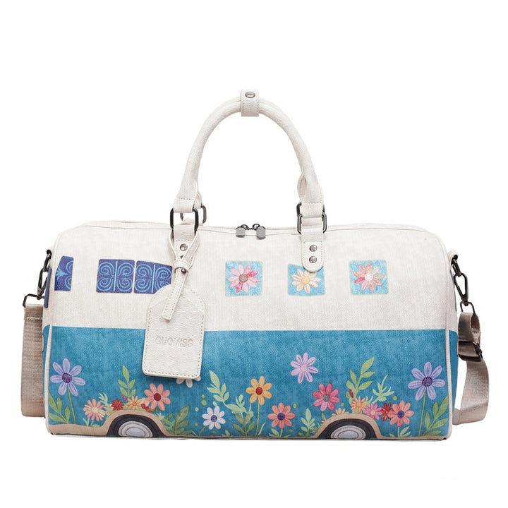 Blumen Canvas Wochenend-Duffel Tasche
