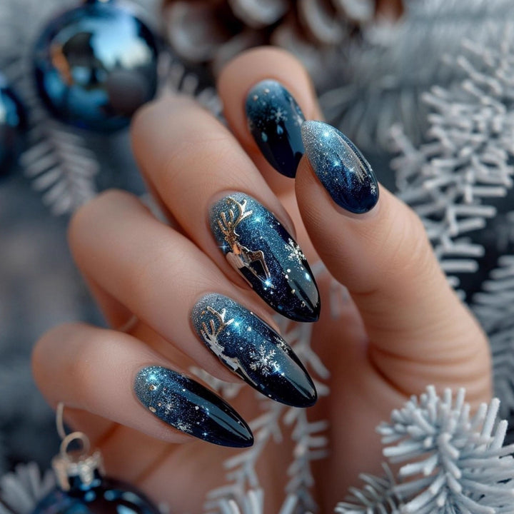 Kreative Nagelkunst mit Exotischem Blattdesign Karnz