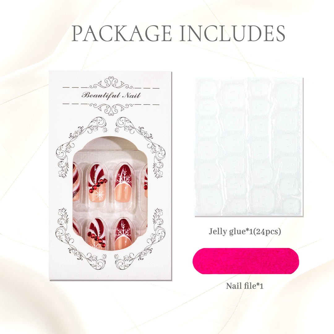 Premium dekorative Press-On Nagelset