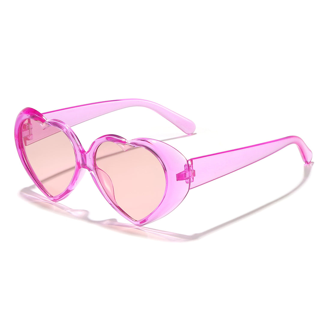 Damen Herzförmige Sonnenbrille mit UV-Schutz und stylischem Rahmen Karnz