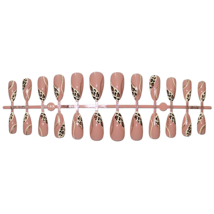 Künstlerisches Leopardenmuster-Nail Design