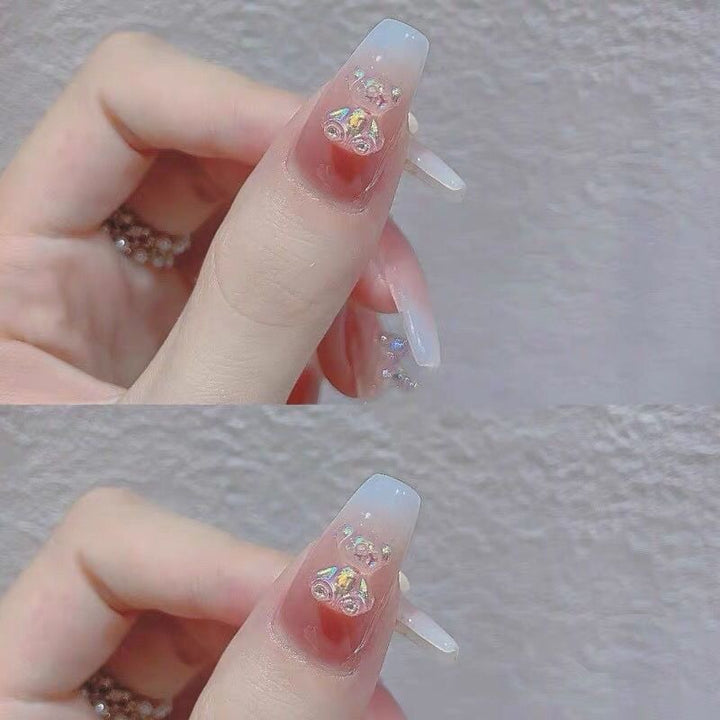 Kunstvolle Nagelkunst mit Niedlichen Hasenmuster Karnz