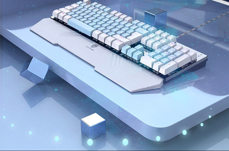 Verdrahtete mechanische Tastatur mit RGB-Beleuchtungseffekten Karnz