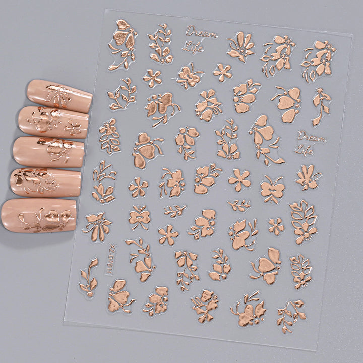 Floral Decorative Nail Art Aufkleber