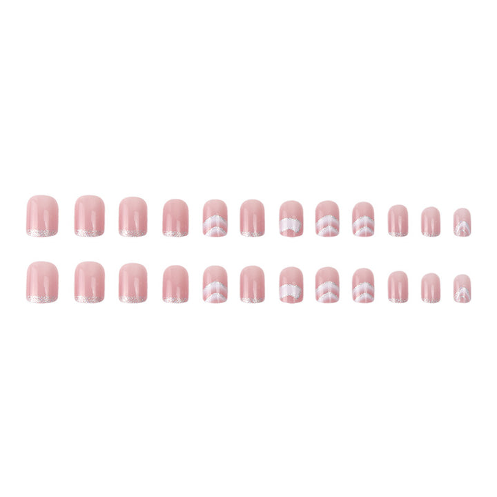 Elegantes Gel Press-On-Nagelset Karnz