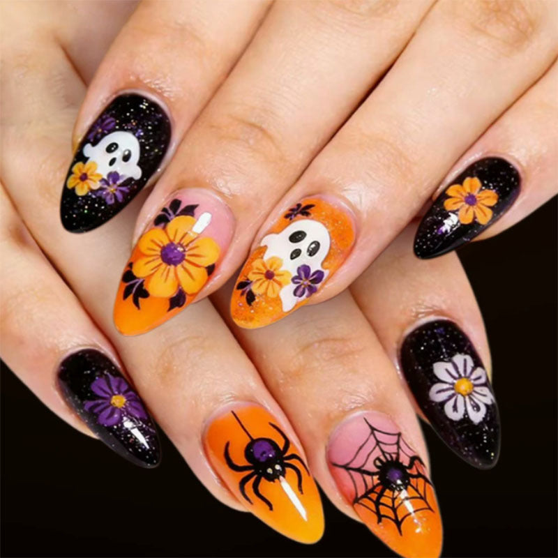 Spooky-Themen Press-On Nagelkunst