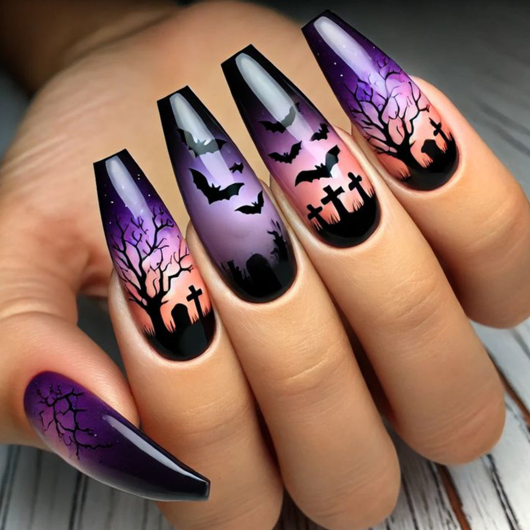 Halloween-Themen Spooky Nagel Kunst Extensions Karnz