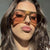 Damen modische Sonnenbrille mit robustem Rahmen und breiten Gläsern Karnz