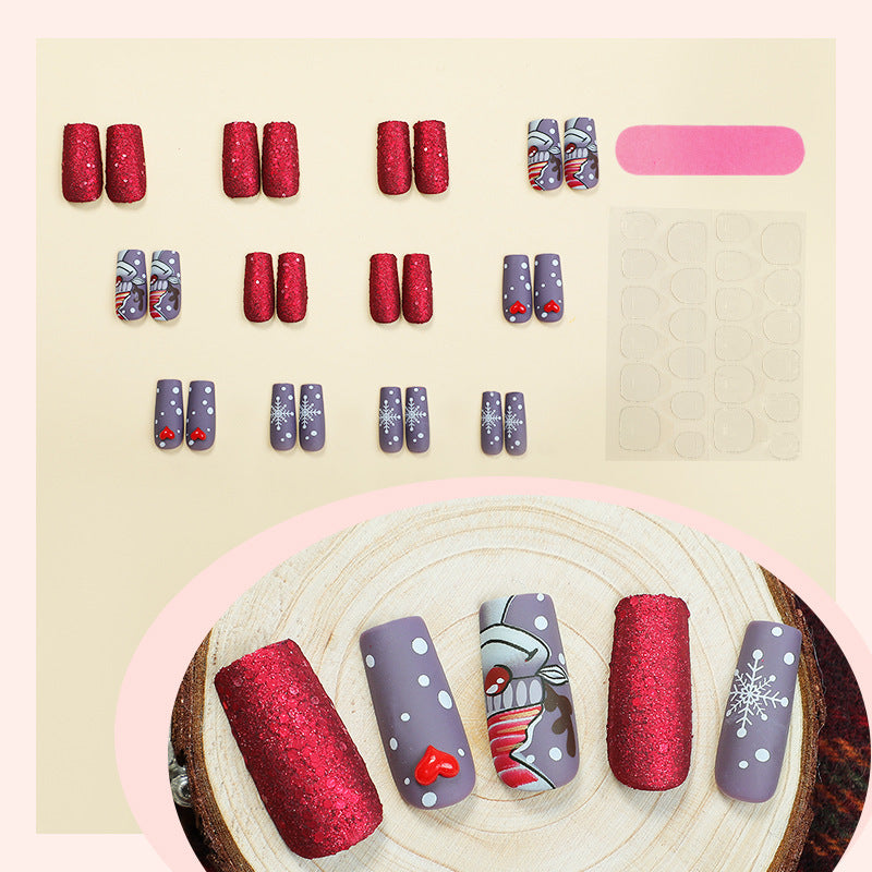 Festliches, Feiertags-Themen Press-On Nagelset Karnz