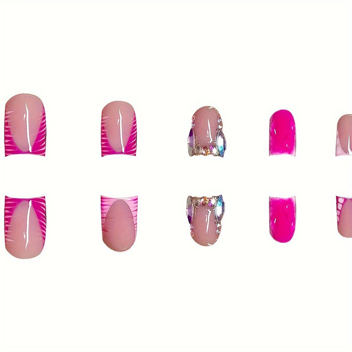 Künstlerisches Press-On Nagelset Karnz