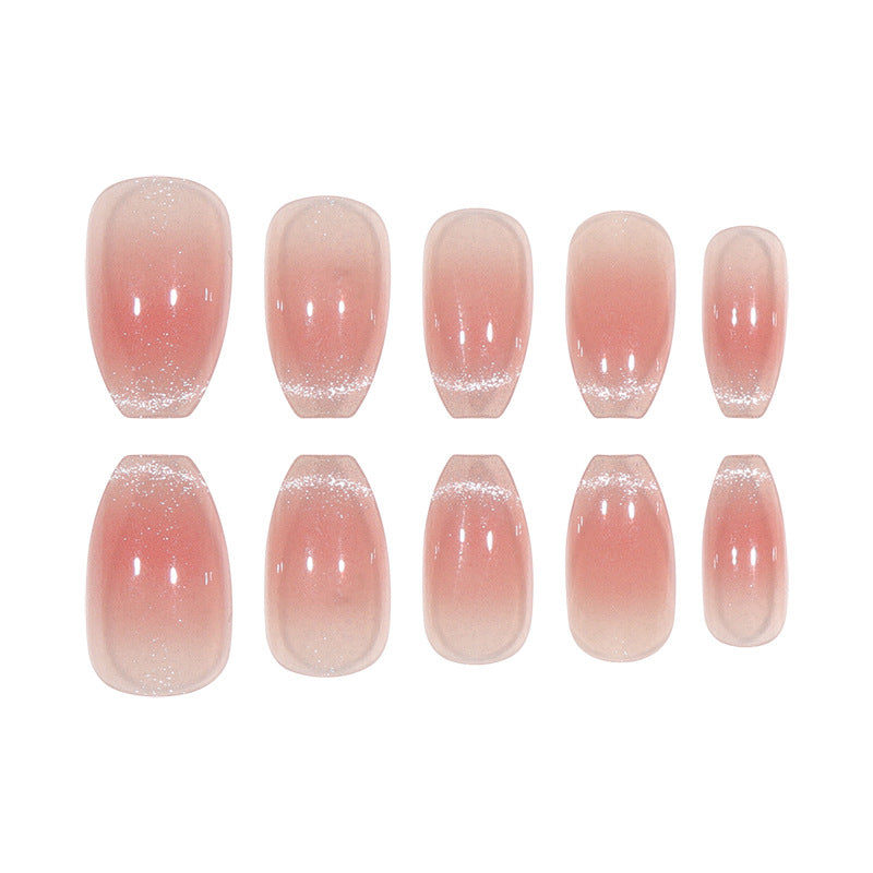 Elegante Glänzende Gel Aufklebenägel Karnz