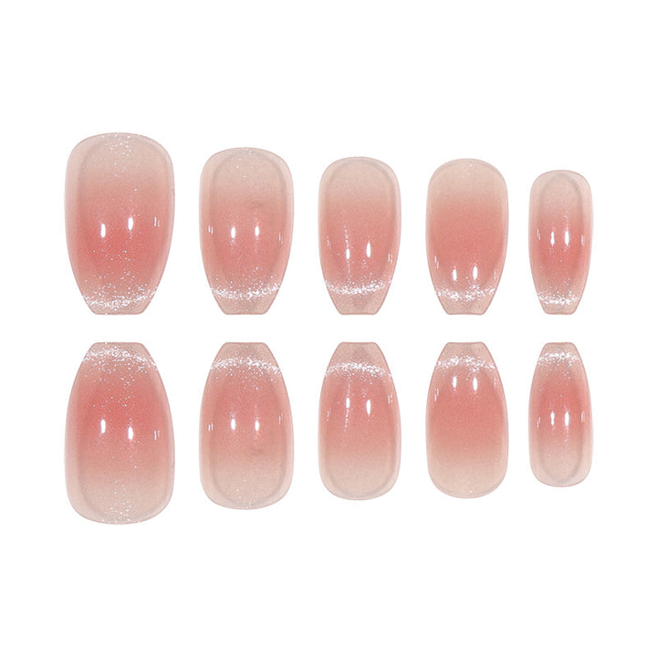 Elegante Glänzende Gel Aufklebenägel Karnz