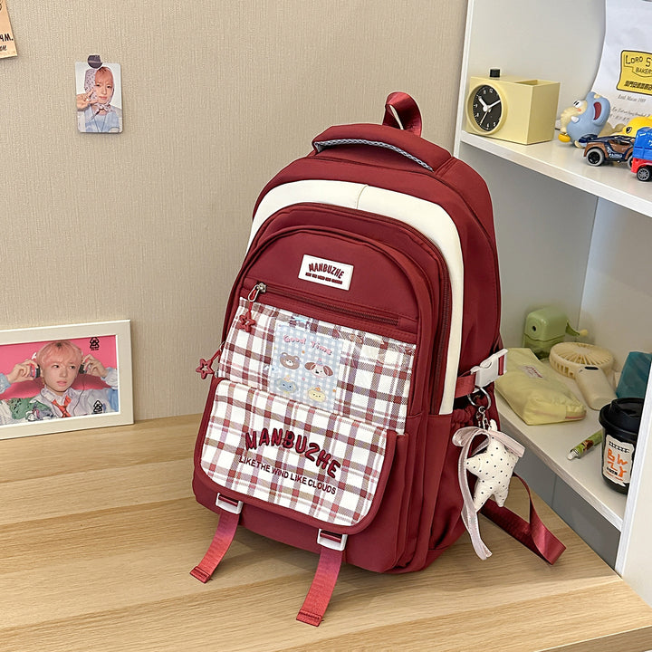 Trendiger geräumiger Rucksack mit transparenter Tasche Karnz