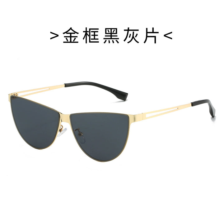 Damen Modische Cat-Eye Sonnenbrille mit elegantem Metallgestell Karnz