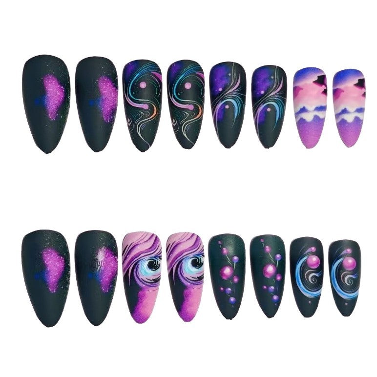 Cosmic Galaxy Stiletto Nagelkunst