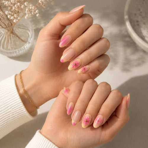 Künstlerisches Floral Press-On Nagelset Karnz 1787395270