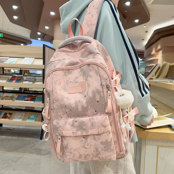 Trendige Sterne und Monde Muster Rucksack Karnz