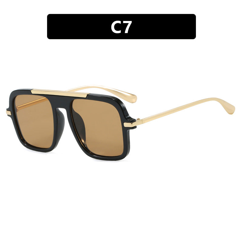 Damen quadratische Sonnenbrille mit luxuriösem Metallrahmen und robusten Gläsern Karnz