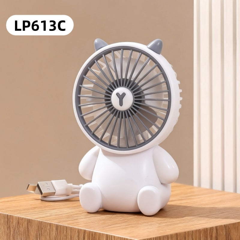 Damen Tragbarer USB Handventilator mit süßem Bärenmotiv Karnz