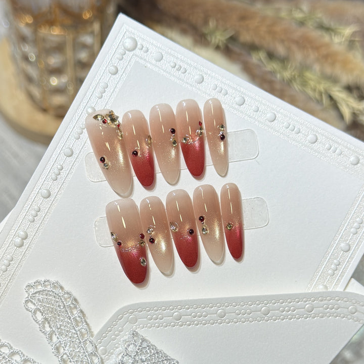 Dekorative Press-On Nagelspitzen Set