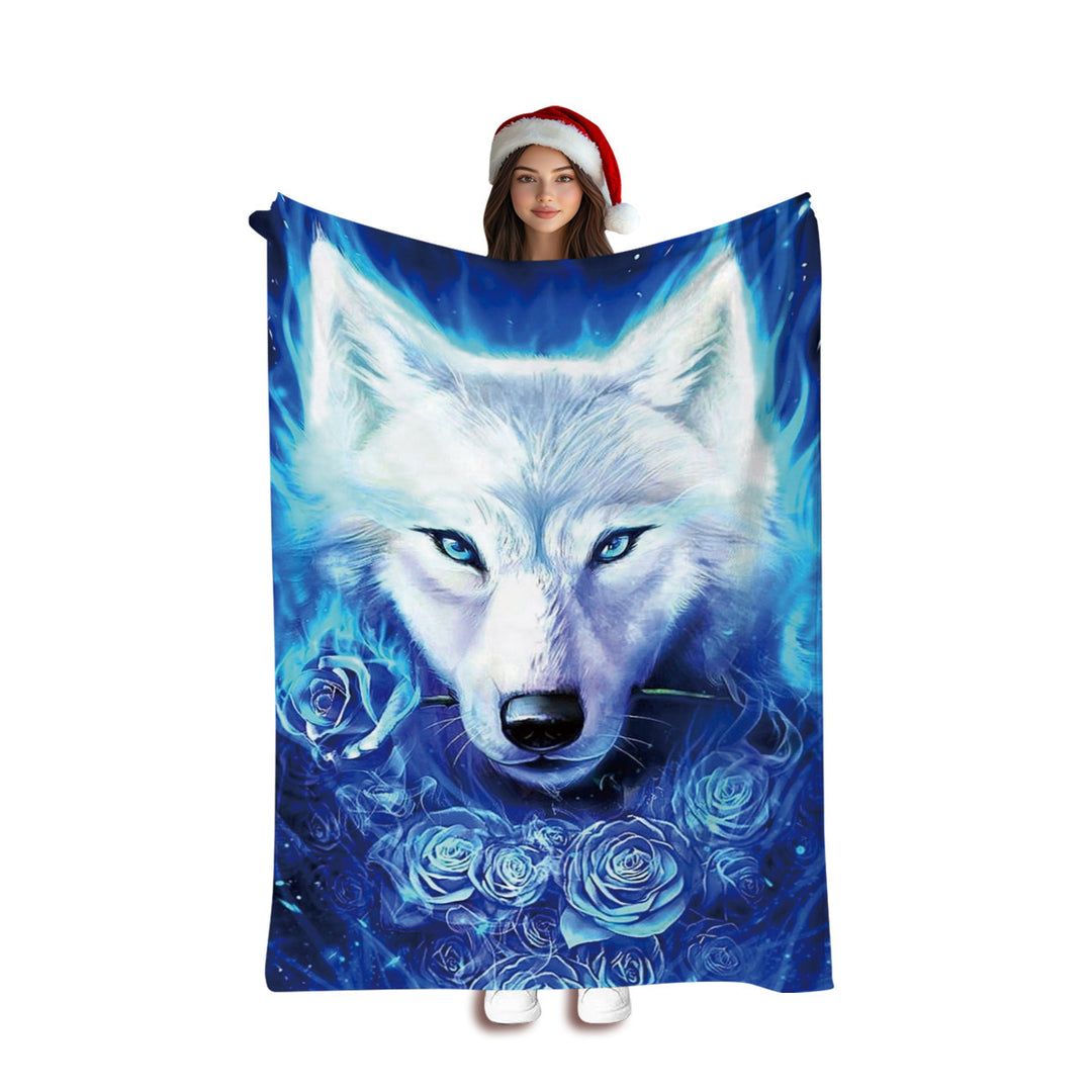 Künstlerische Wolf-Themen Fleece-Decke