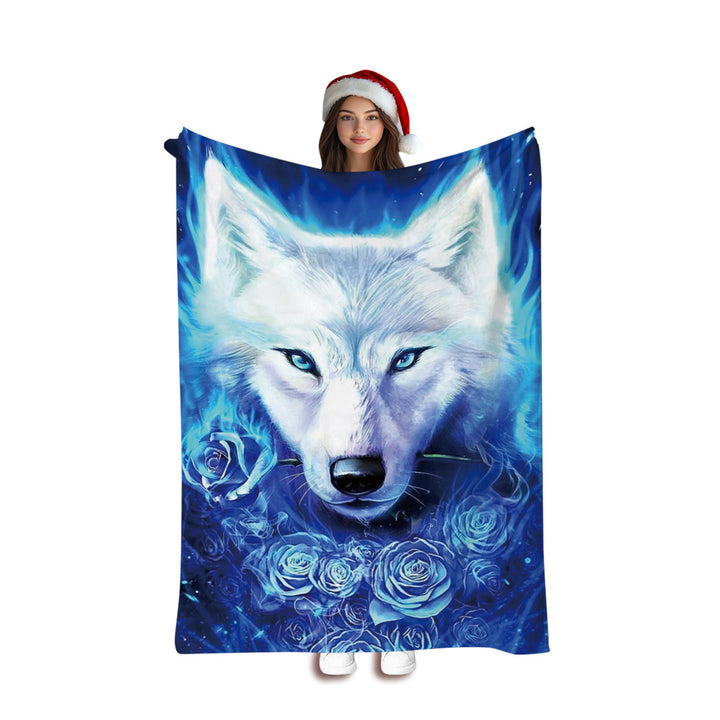Künstlerische Wolf-Themen Fleece-Decke