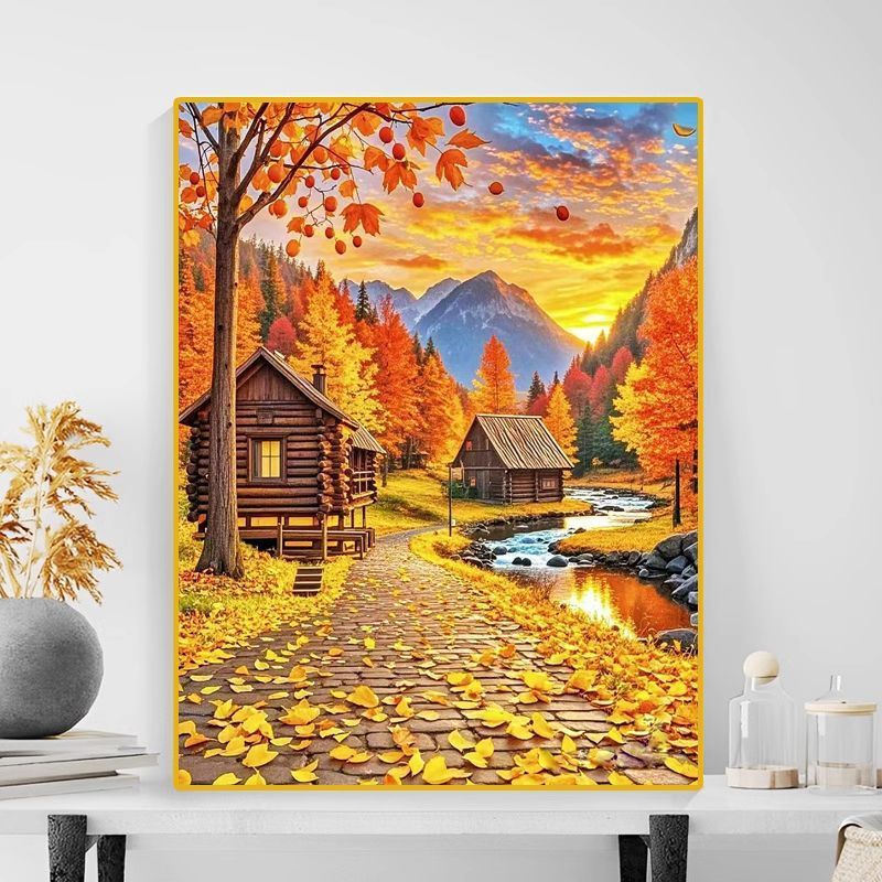 Herbstlandschaft Leinwanddruck Karnz