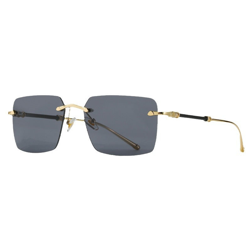 Damen modische Sonnenschutzbrille mit quadratischem Rahmen und luxuriösen Akzenten Karnz