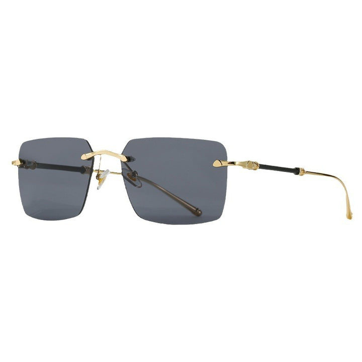 Damen modische Sonnenschutzbrille mit quadratischem Rahmen und luxuriösen Akzenten Karnz