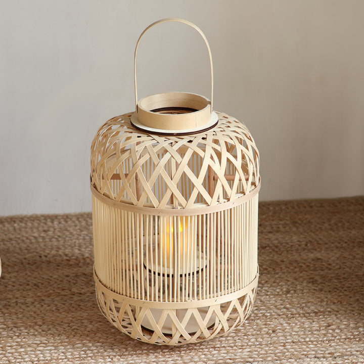 Stilvolle Rattan Laterne Karnz