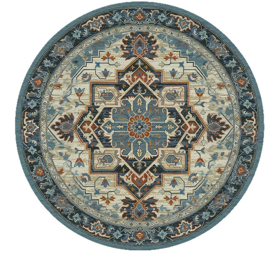 Vintage-inspirierter runder Teppich