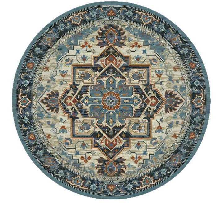 Vintage-inspirierter runder Teppich