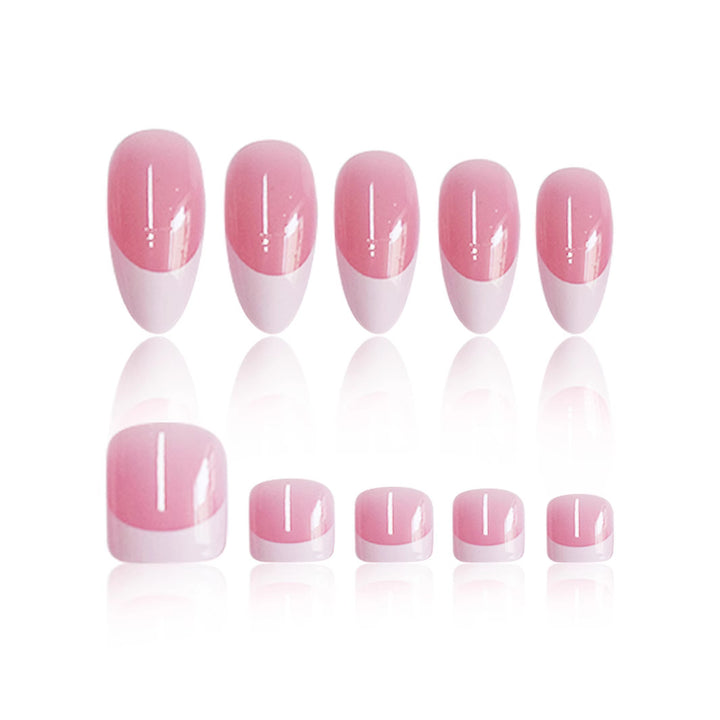 Elegante French Tip Nagelkunst Karnz